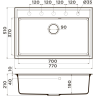 Мойка OMOIKIRI DAISEN 77-CA Artgranit/карамель 4993627